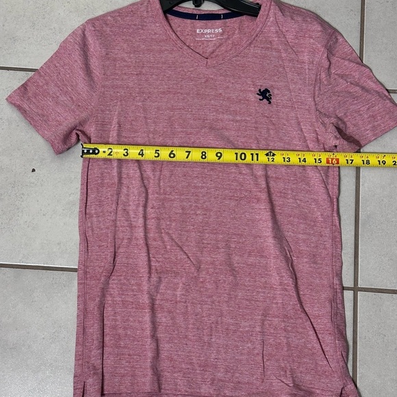 Express Men Casual Pink/Red V-Neck shirt size XS/TP - Picture 7 of 7